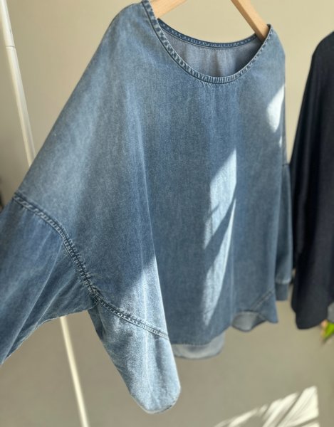 画像5: 【2/17 LIVEご紹介アイテム】ゆるっとドルマン●デニムプルオーバー (5)