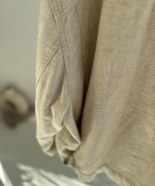画像10: 【2/19 LIVEご紹介アイテム】素敵すぎる!!大人Gジャン登場●リネンミックスオーバーGジャン/ジャケット (10)