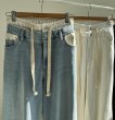 画像5: ●在庫限り●1日半のみの超短期販売●月曜朝9時まで●【6/6 LIVEご紹介アイテム】●美ライン!!履き心地楽ちん◎Wウエストドッキングデザインデニム (5)