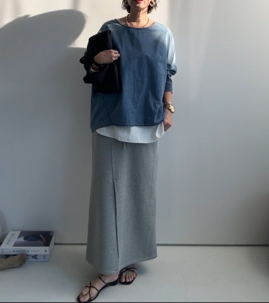 画像3: 【2/17 LIVEご紹介アイテム】ゆるっとドルマン●デニムプルオーバー (3)