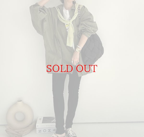 画像9: ◆オーバーシルエットが可愛いオトナっぽカーキアウター【LIVEご紹介アイテム】●オーバーカーキブルゾン (9)