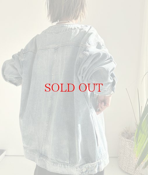 画像4: ●最終追加【1/28 LIVEご紹介アイテム】●ノーカラーデニムジャケット (4)