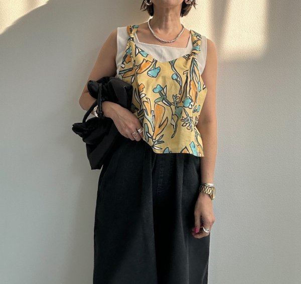 画像20: ●【2/11 LIVEご紹介アイテム】●前後2wayで着られる◎全色素敵!!なヴィンテージライクフラワービスチェトップス (20)