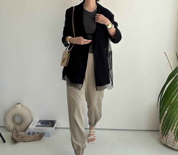 画像22: ●大人っぽとろみ素材と美シルエット●【3/24 LIVEご紹介アイテム】とろみジョガーパンツ (22)