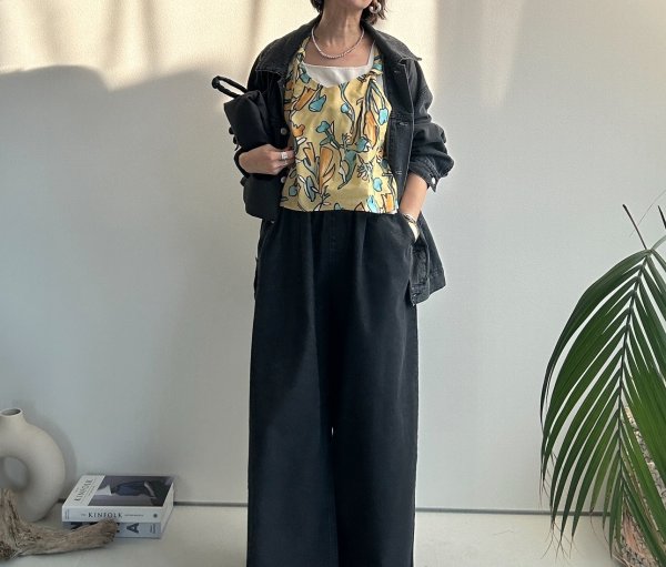 画像22: ●【2/11 LIVEご紹介アイテム】●前後2wayで着られる◎全色素敵!!なヴィンテージライクフラワービスチェトップス (22)