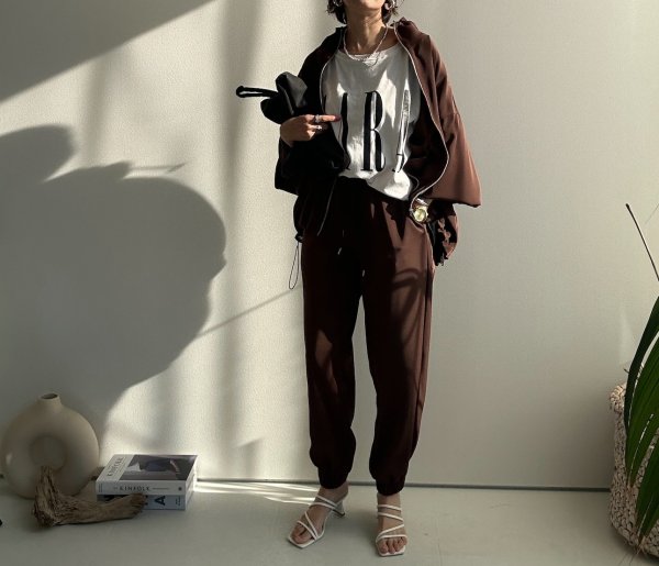 画像31: ●大人っぽとろみ素材と美シルエット●【3/24 LIVEご紹介アイテム】とろみジョガーパンツ (31)