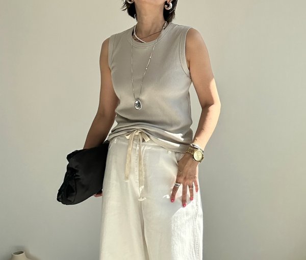 画像6: ●こっくり大人っぽいリブタンク●【LIVEご紹介アイテム】●大人のインナータンク●クルーネック細リブタンク(ブラウン) (6)