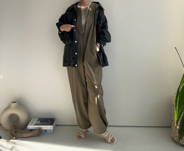 画像18: ●SALE●メーカー在庫限り●【3/31 LIVEアイテム】●ストレッチナイロンで伸縮性◎●ジップデザインオールインワン (18)