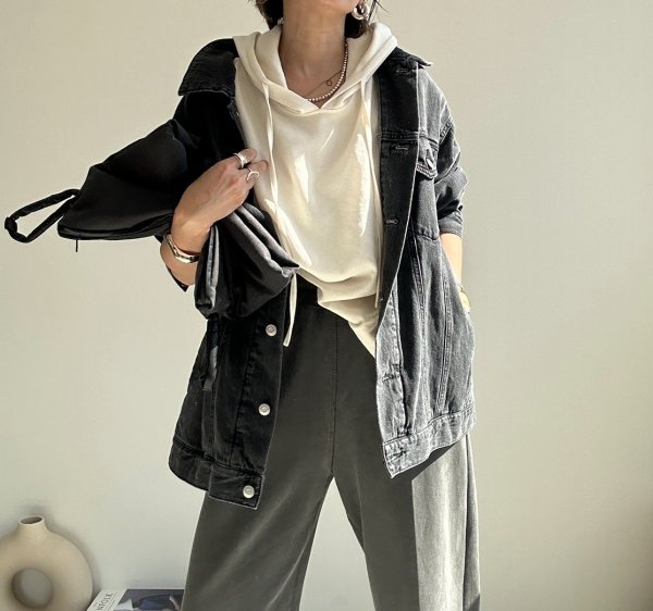 画像22: 【2/19 LIVEご紹介アイテム】素敵すぎる!!大人Gジャン登場●リネンミックスオーバーGジャン/ジャケット (22)