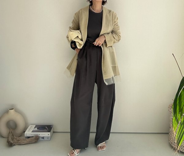 画像21: ●サロペとしてもパンツとしても使える◎【3/24 LIVEご紹介アイテム】●2wayリネンカーブサロペ (21)