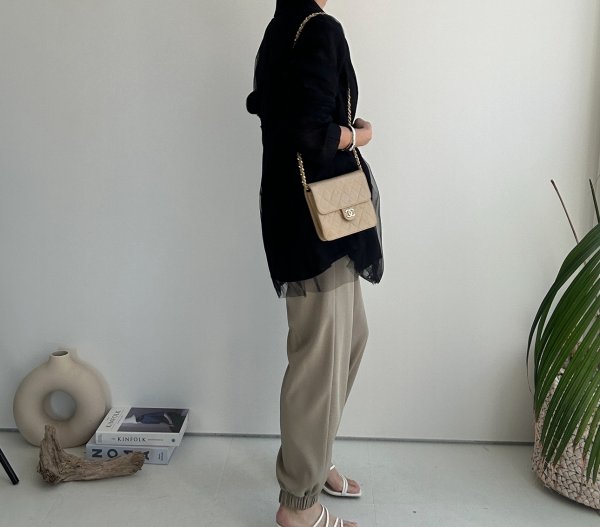 画像23: ●大人っぽとろみ素材と美シルエット●【3/24 LIVEご紹介アイテム】とろみジョガーパンツ (23)