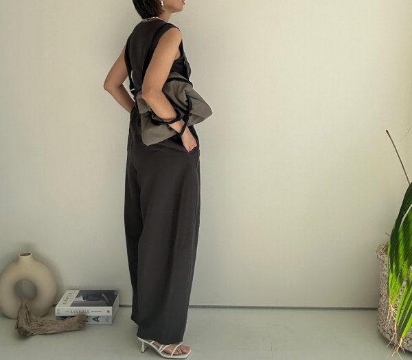 画像20: ●サロペとしてもパンツとしても使える◎【3/24 LIVEご紹介アイテム】●2wayリネンカーブサロペ (20)