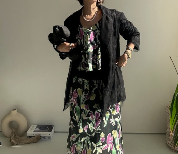 画像19: 【2/11 LIVEご紹介アイテム】●全色素敵!!なヴィンテージライクフラワースカート (19)