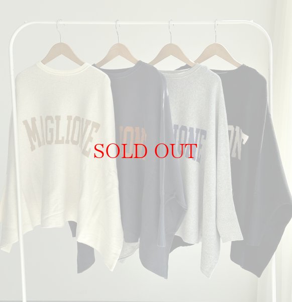 画像1: ●【LIVEご紹介アイテム】●ゆったりドルマンロゴニット (1)