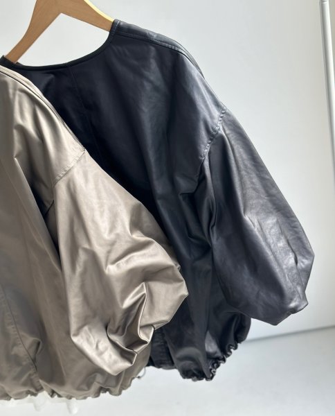 画像5: ●SALE●デザインスリーブがオシャレ【LIVEご紹介アイテム】●レザーライクデザインジャケット (5)