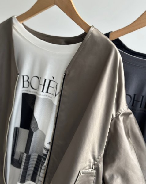 画像4: ●SALE●デザインスリーブがオシャレ【LIVEご紹介アイテム】●レザーライクデザインジャケット (4)