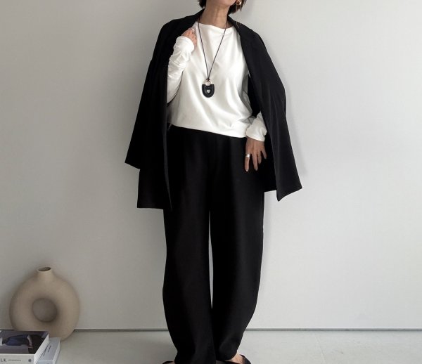 画像8: ●過去1ロンTシリーズ●【10/23 LIVEご紹介アイテム】冬の必須アイテム●伸びーる裏起毛トップス●過去1ロンT●お餅ロンT【インナー使い出来るベーシックタイプ】（予約/11-12） (8)