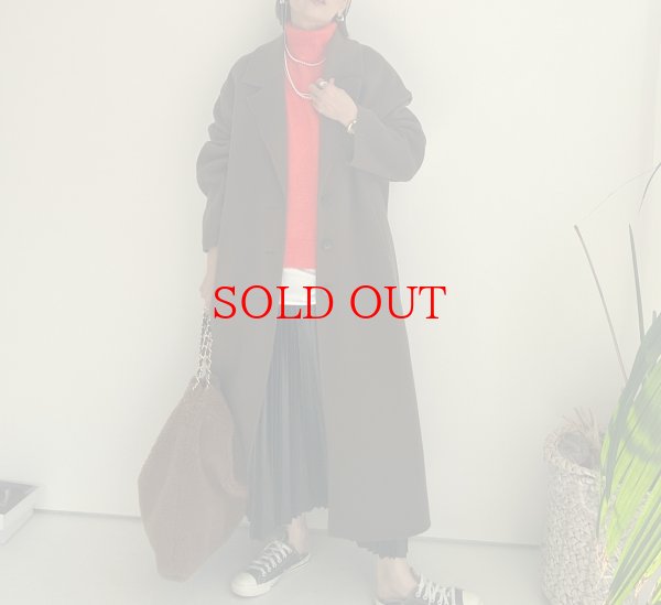 画像4: ▼上質◎ぺコラムウール●高身長さんにオススメ●【LIVEご紹介アイテム】●ベーシックウールオーバーロングコート (4)