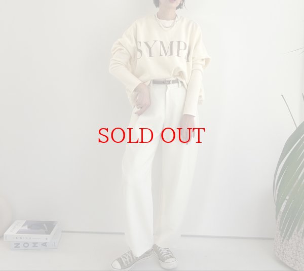 画像2: ●あったか裏起毛●【LIVEご紹介アイテム】●裏起毛リブ袖ロゴスエット (2)