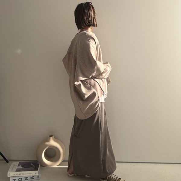 画像10: ●【LIVEご紹介アイテム】●ウールライクストレッチコクーンコート (10)