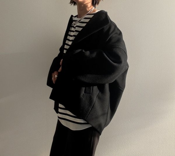 画像9: ●【LIVEご紹介アイテム】●ペコラムウールコクーンコート (9)