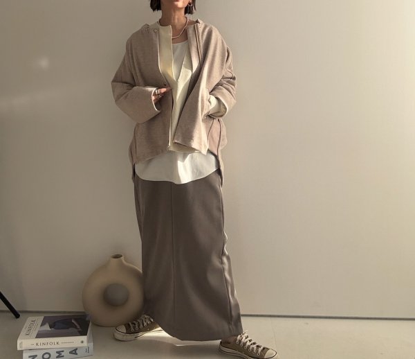 画像11: ●【LIVEご紹介アイテム】●ウールライクストレッチコクーンコート (11)