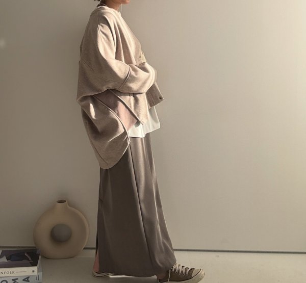 画像9: ●【LIVEご紹介アイテム】●ウールライクストレッチコクーンコート (9)