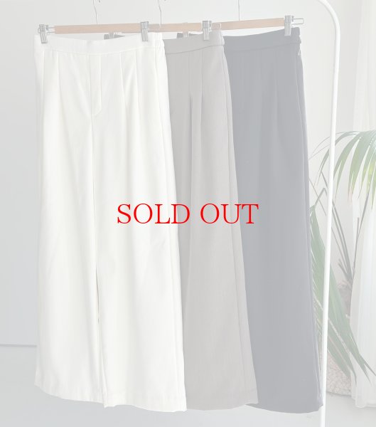 画像2: ●あったか裏ふわ素材◎裏毛布ワイドパンツ【LIVEご紹介アイテム】 (2)