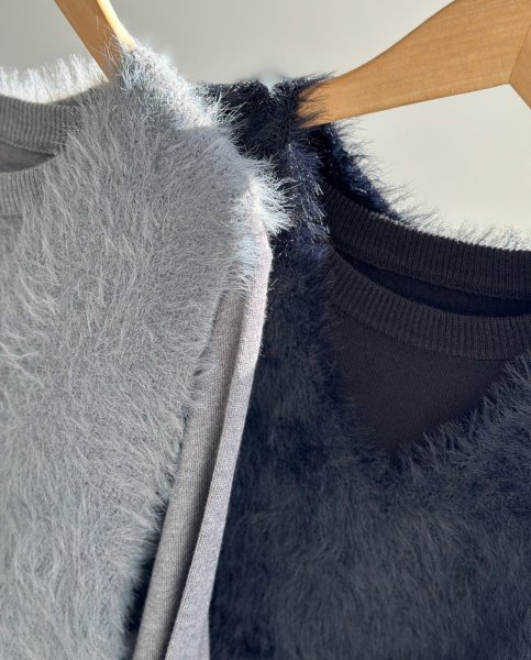 画像2: ●SALE●ニットソーワンピ+ベスト着回しSET【liveご紹介アイテム】 (2)