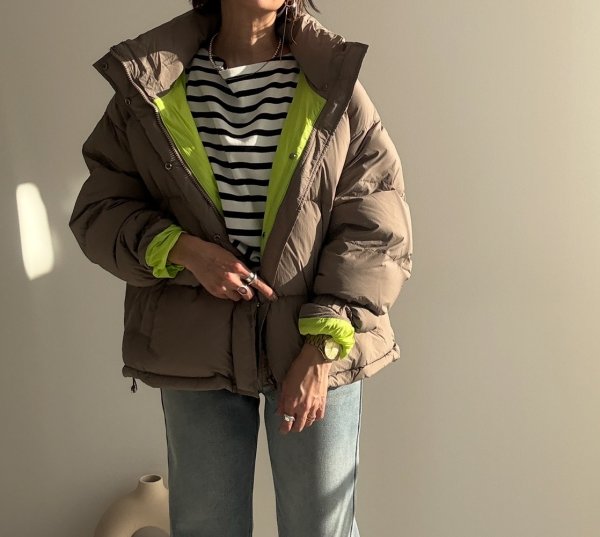 画像3: ◆在庫限りで終了【LIVEアイテム】●ネオン配色ダウンジャケット (3)