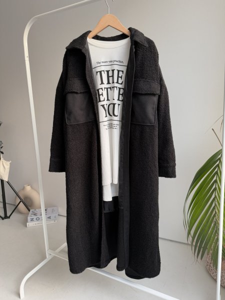 画像1: ⚫︎SALE⚫︎【LIVE ご紹介アイテム】ボアシャツワンピ (1)