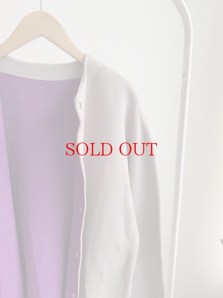 画像3: ⚫︎SALE⚫︎【LIVE ご紹介アイテム】配色カーディガングレー×パープル (3)