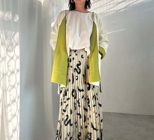 画像3: ⚫︎SALE⚫︎【LIVE ご紹介アイテム】ニュアンスプリントプリーツスカート (3)