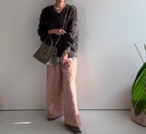 画像7: ●ゆるっと大人な雰囲気◎シャギーVネックニット【LIVEご紹介アイテム】 (7)