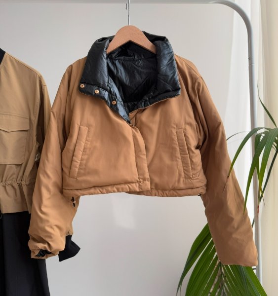 画像5: ●【 LIVEご紹介アイテム】●配色ワンピース＋中綿ショートジャケットSET (5)