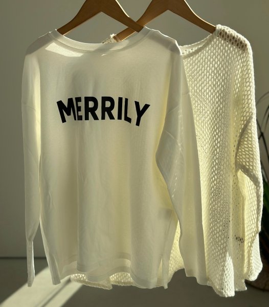 画像4: 【1/13 LIVEご紹介アイテム】●透かし編ニット&ロゴロンT(SARATと同生地)SET (4)