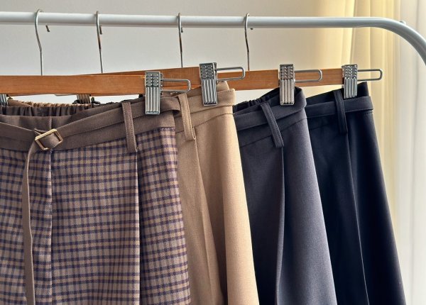 画像3: 【1/15 LIVEご紹介アイテム】細ベルト付ワイドパンツ (3)