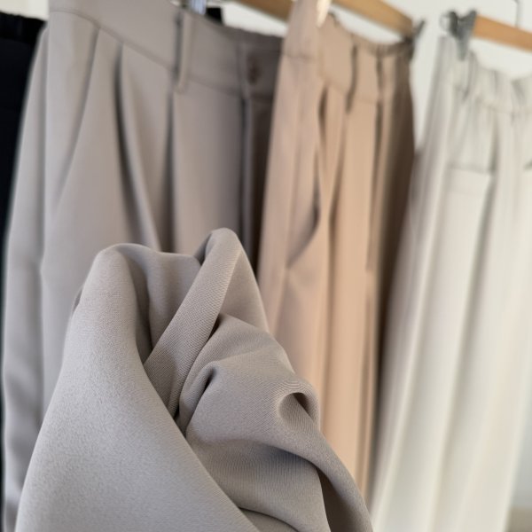 画像2: ●サラっと素材で夏もOK!【4/10 LIVEご紹介アイテム】ジョーゼットカーブパンツ (2)