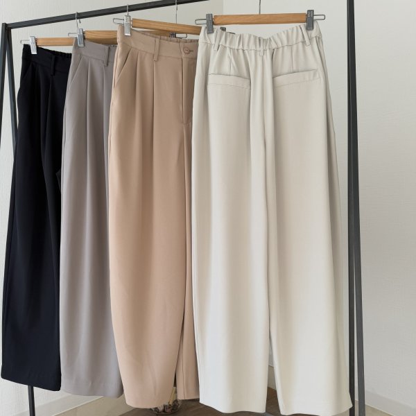 画像4: ●サラっと素材で夏もOK!【4/10 LIVEご紹介アイテム】ジョーゼットカーブパンツ (4)