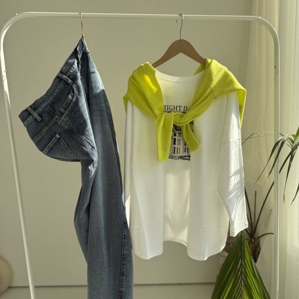 画像3: 【1/25 LIVEご紹介アイテム】●イエローニットプルオーバー (3)