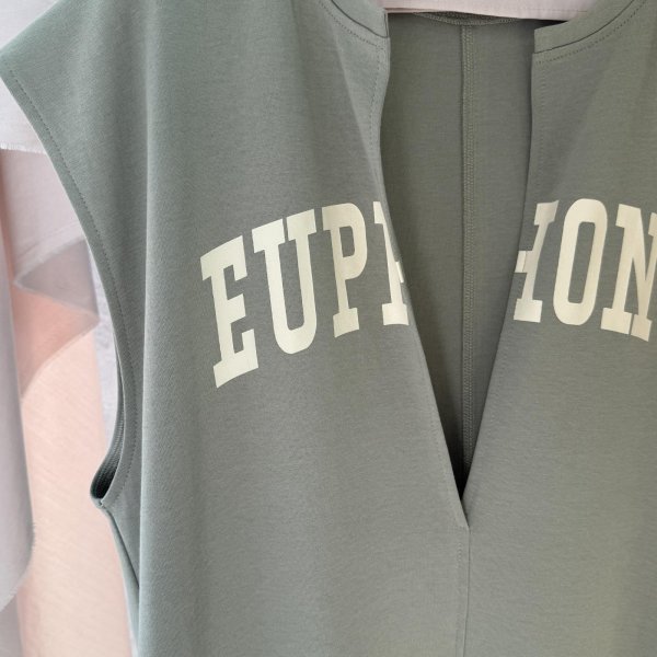 画像2: ●【5/30 LIVEご紹介アイテム】●キーネックロゴワンピ (2)