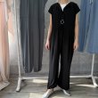 画像1: ●生産枠限り●期間限定●ご予約5倍ポイント【2/2 LIVEアイテム】●フレンチスリーブオールインワン　ブラック（予約/4-5） (1)