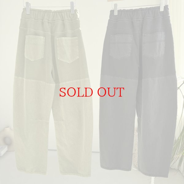 画像1: ●SALE●【12/13 LIVEアイテム】デニム×スエットドッキングカーブパンツ (1)