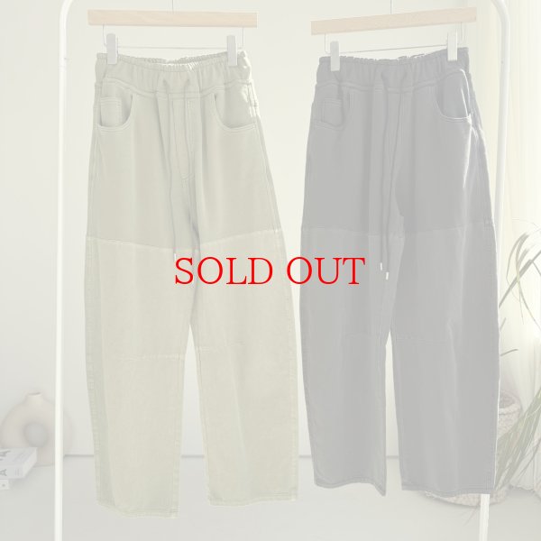 画像2: ●SALE●【12/13 LIVEアイテム】デニム×スエットドッキングカーブパンツ (2)