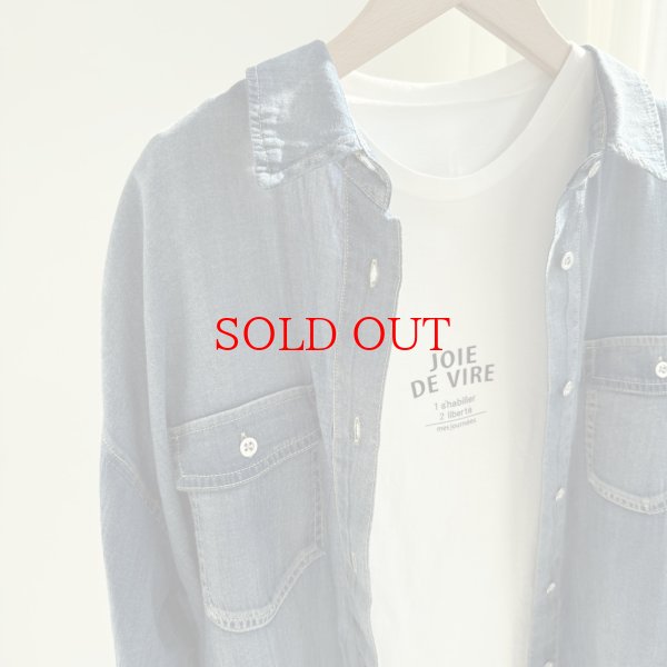 画像4: 【3/4 LIVEご紹介アイテム】ウォッシュカラーシアーデニムシャツ (4)