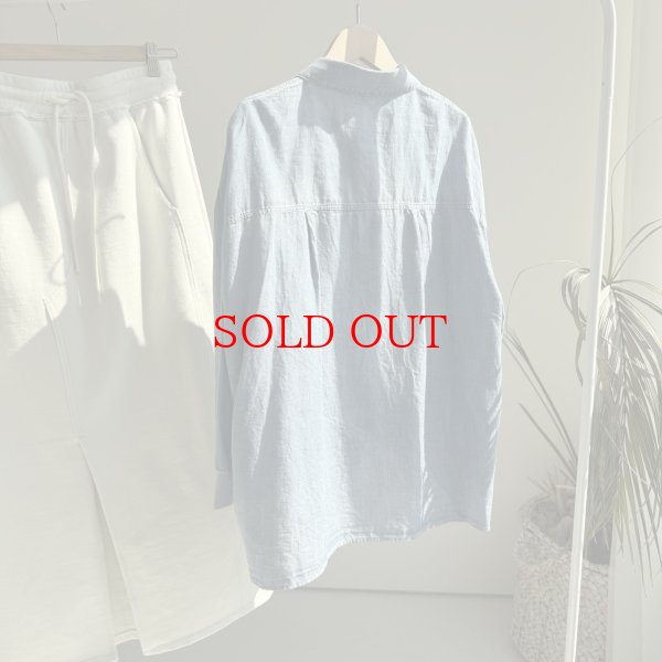 画像4: ●再販!!【3/4 LIVEご紹介アイテム】裾アレンジシアーデニムシャツ (4)