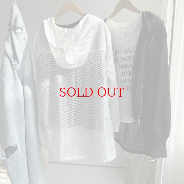 画像2: 【3/4 LIVEご紹介アイテム】メッシュレイヤードパーカー (2)