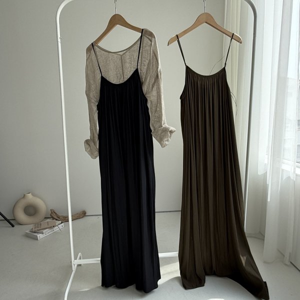 画像3: ●動くだけでステキ!!【6/24 LIVEご紹介アイテム】ドレープデザインキャミワンピ (3)