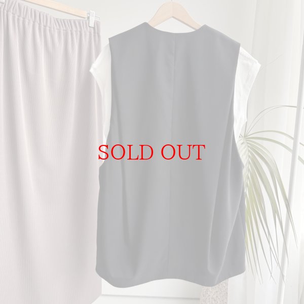 画像3: ●立体デザインがオシャレ●【3/12 LIVEご紹介アイテム】深Vドレープデザインベスト (3)