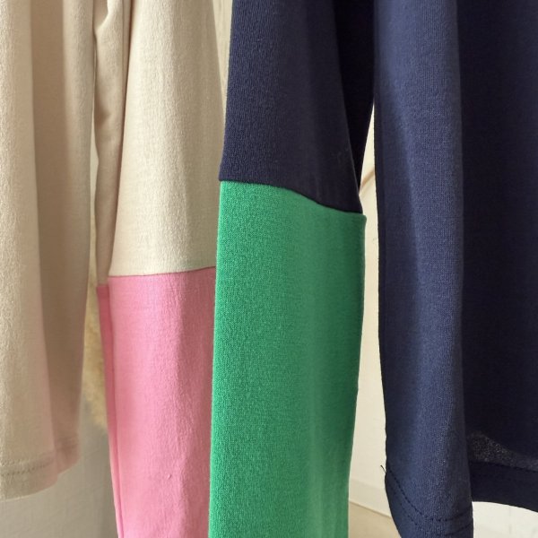 画像3: ●新色出来ました◎大人気!!!【LIVEご紹介アイテム】配色スリーブトップス (3)